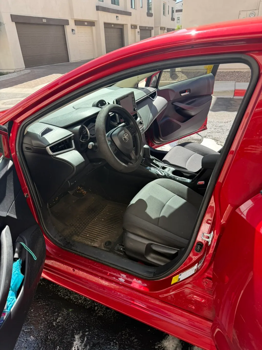 Toyota Corolla Interior — before mobile car detailing by The Valley Detailing Co.