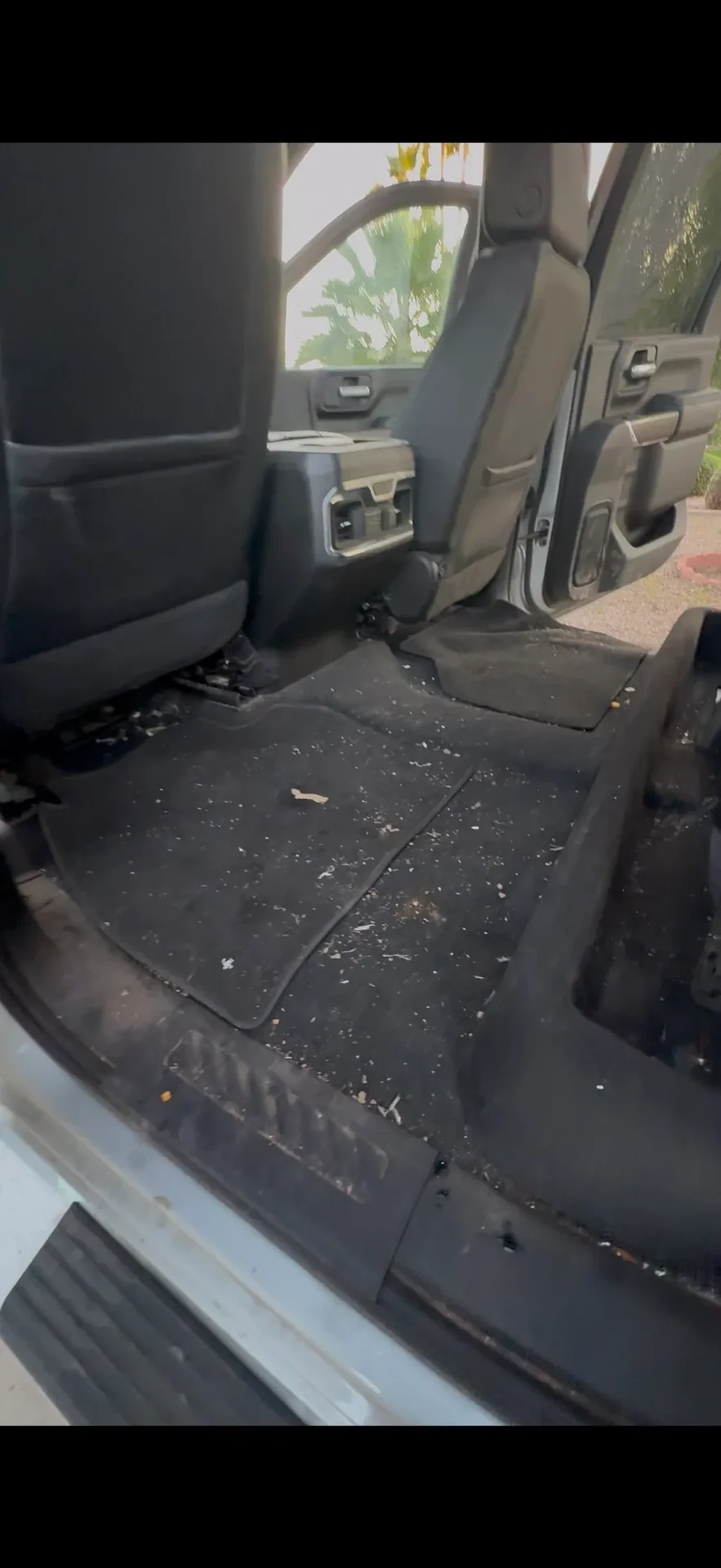 Silverado Interior Reset — before mobile car detailing by The Valley Detailing Co.